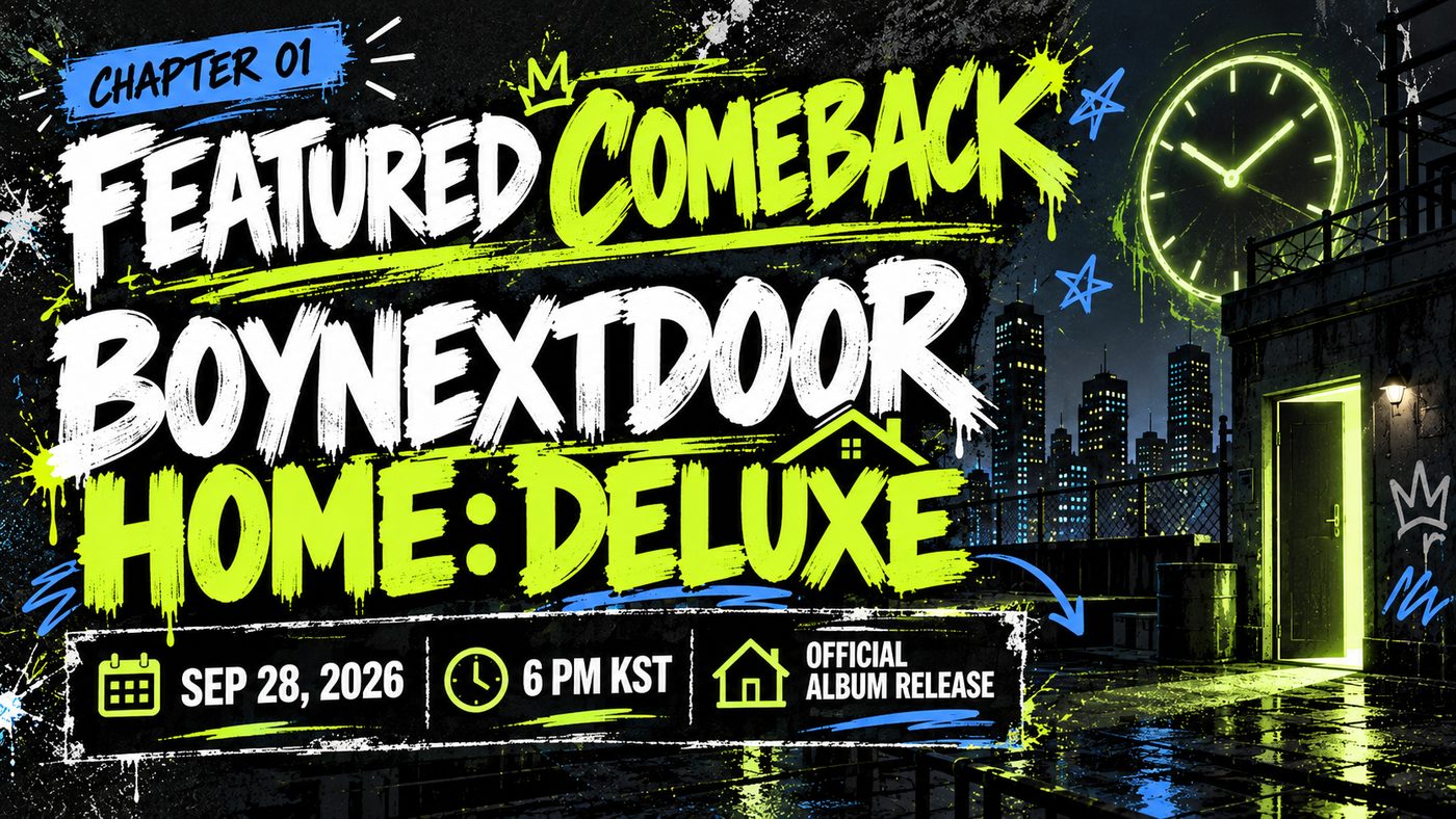 BOYNEXTDOOR HOME: DELUXE releases September 28, 2026 at 6 PM KST (official album release).