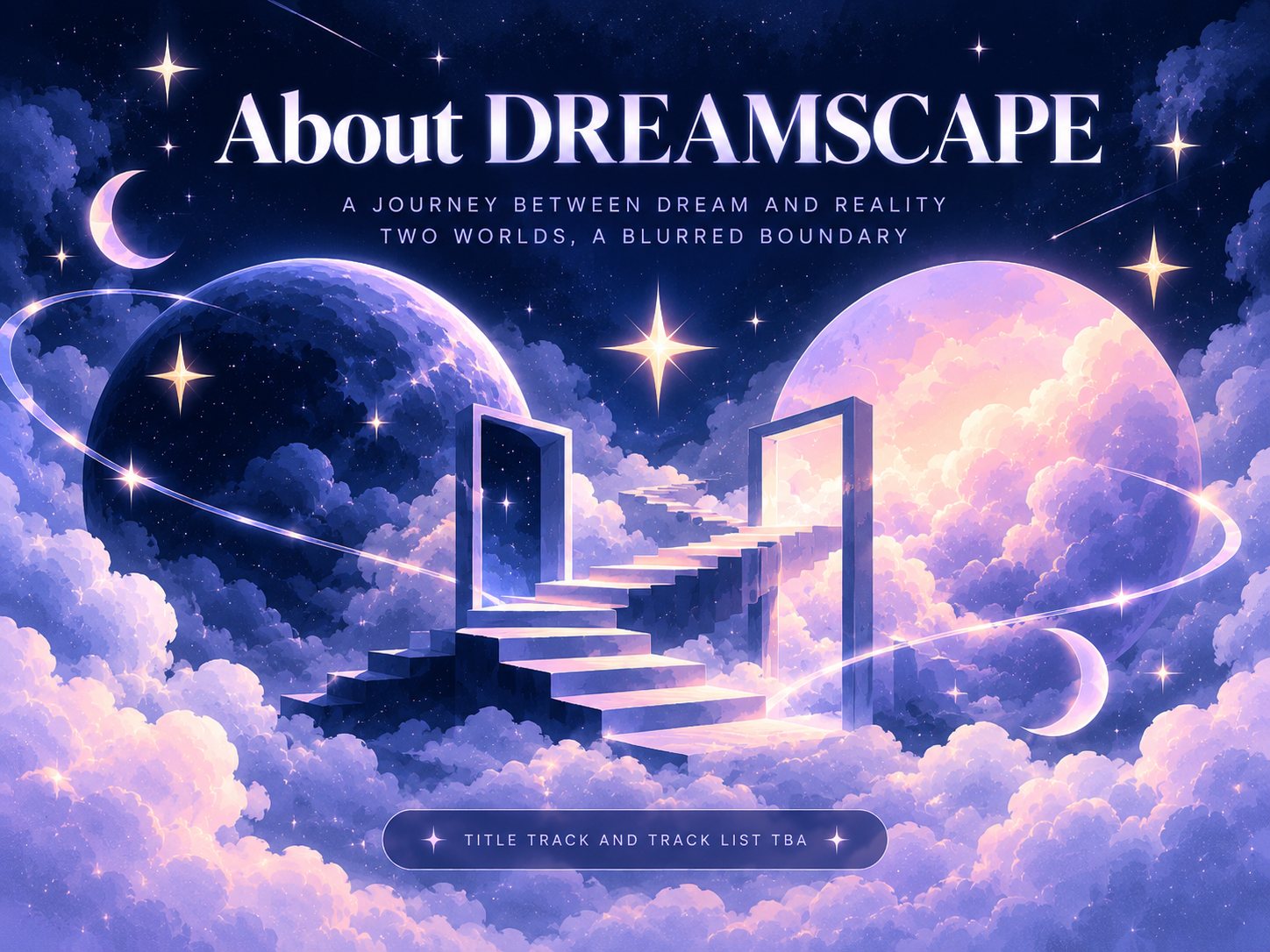 About DREAMSCAPE — a journey between dream and reality, two worlds and a blurred boundary. Title track and track list TBA.