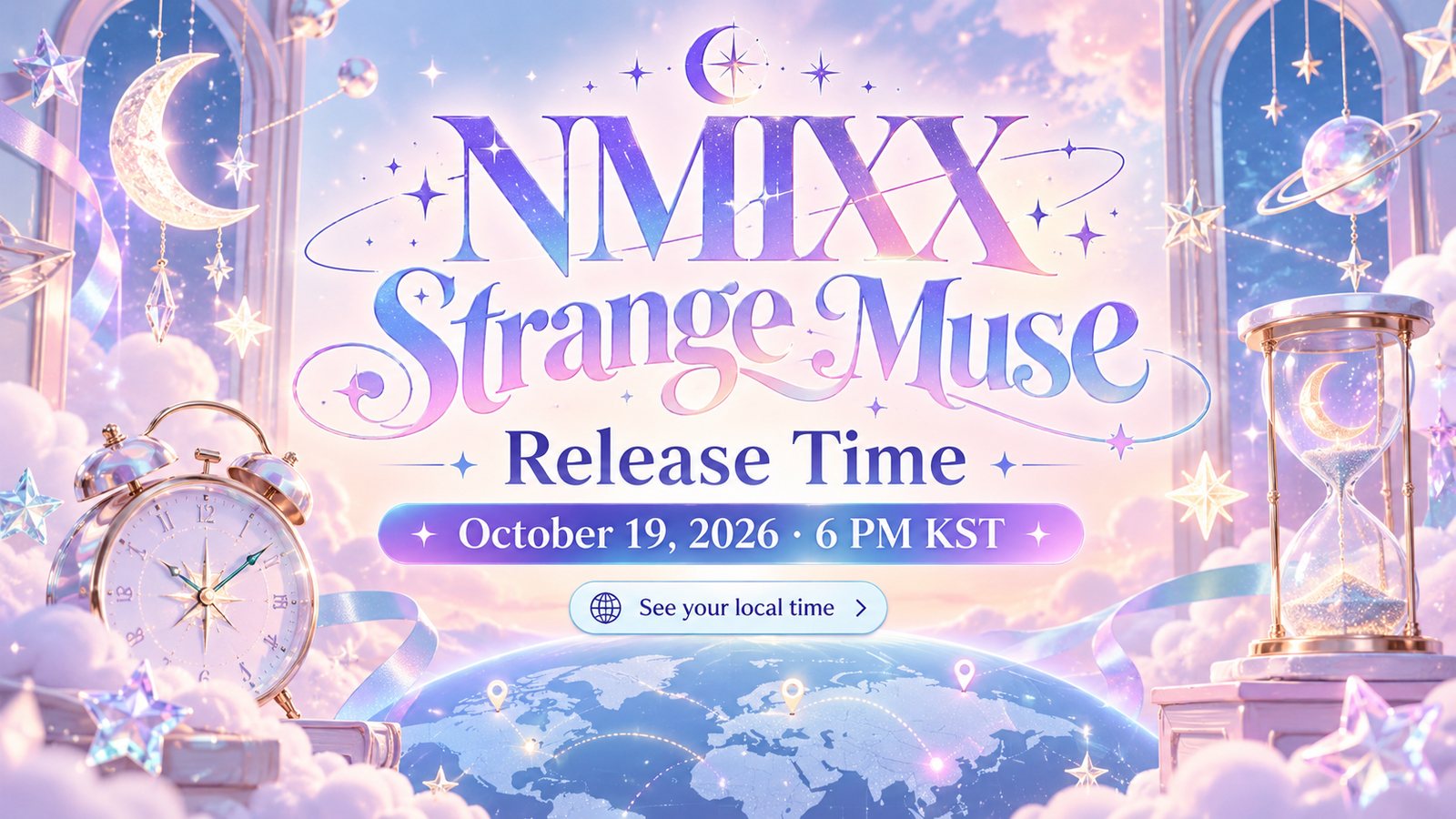 NMIXX Strange Muse release time — October 19, 2026 at 6:00 PM KST.